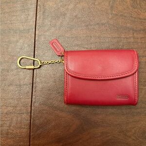 💙SOLD ON MERCARI - RARE Vintage Coach Red Multifunction Wallet